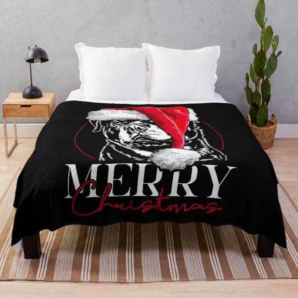 Item preview, Santa Rottweiler Merry Christmas Dogs designed and sold by dogarts.