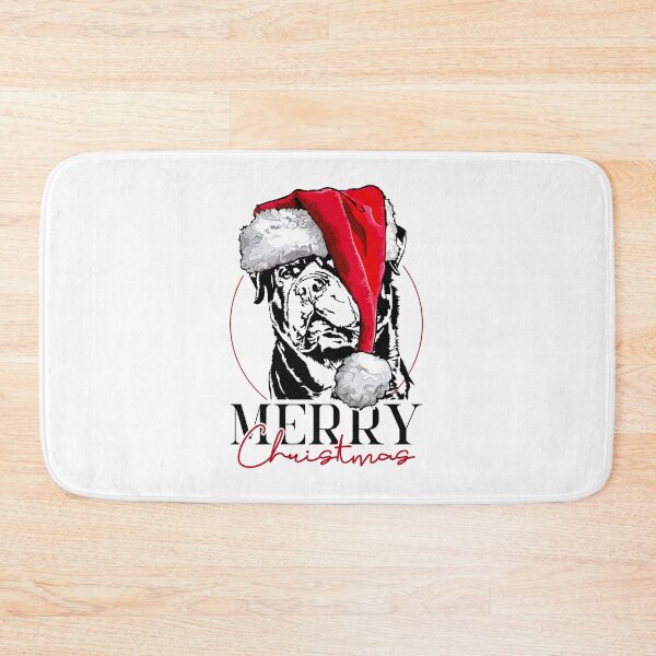 Item preview, Santa Rottweiler Merry Christmas Dogs designed and sold by dogarts.
