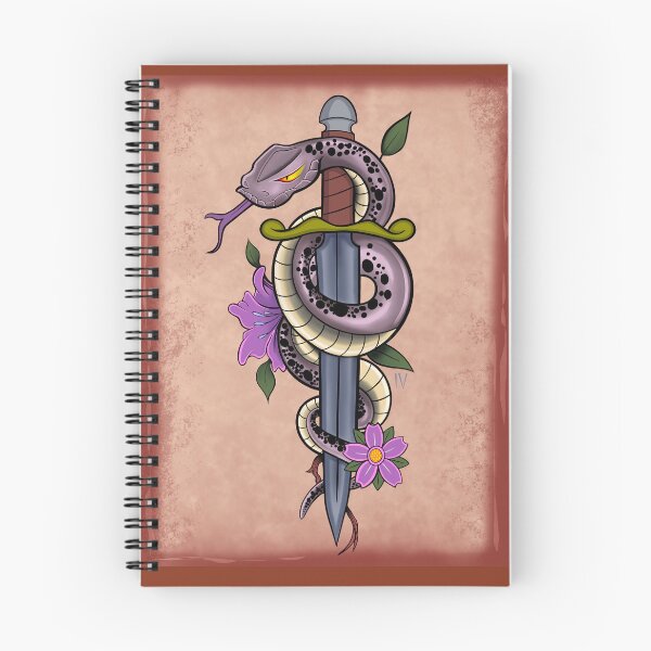 Item preview, Snake and Dagger Tattoo Flash designed and sold by SpaceTruck.