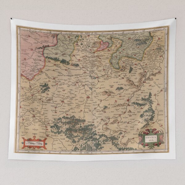 Item preview, Historical map of Thuringia designed and sold by odekerke.