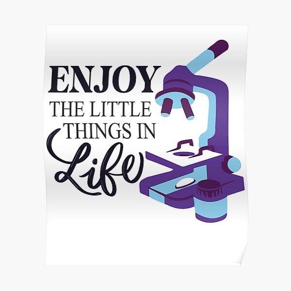 "Funny microscope, microbiologists biology nerd science lab" Poster for