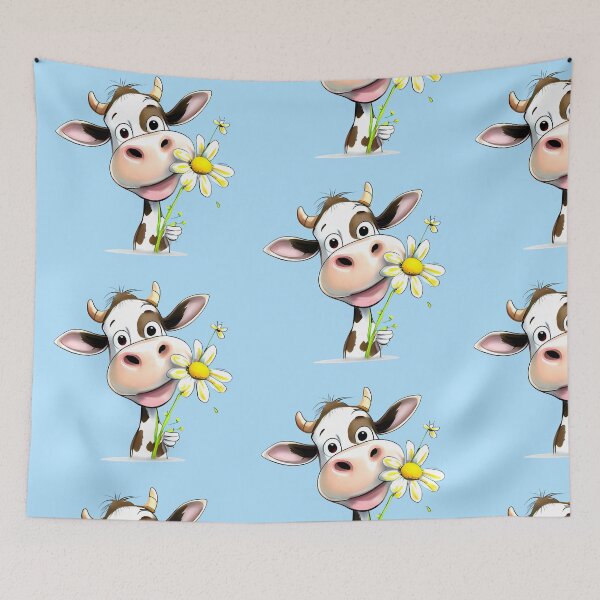 Item preview, Funny cow with flower designed and sold by KOTOdesign.