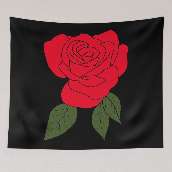 Item preview, Simple Red Rose Art Design Draw Street Art Graphic Paint designed and sold by BK-Fishing.