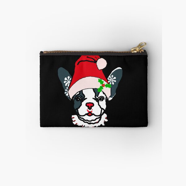 Item preview, Adorable Christmas French Bulldog Art – Festive Frenchie Dog in Santa Hat designed and sold by Vividality.