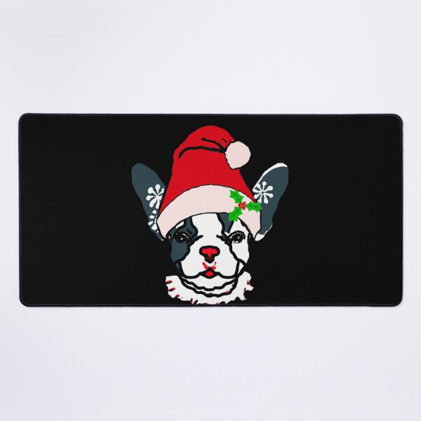 Item preview, Adorable Christmas French Bulldog Art – Festive Frenchie Dog in Santa Hat designed and sold by Vividality.