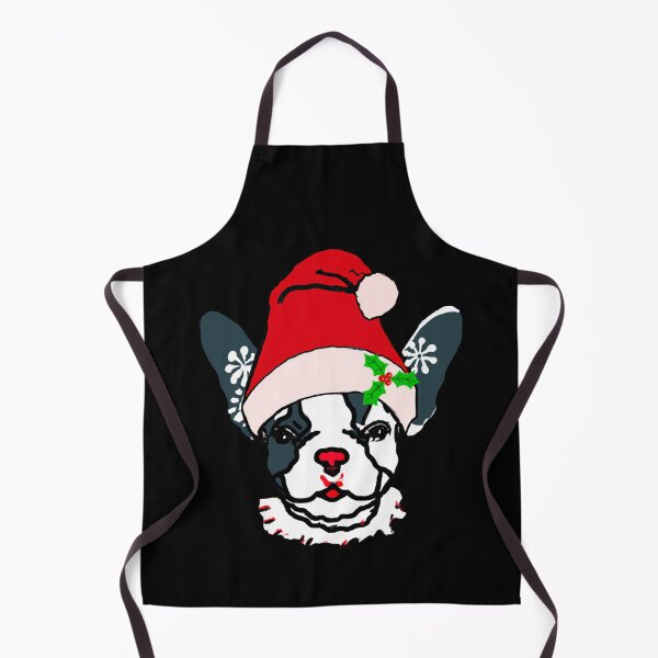 Item preview, Adorable Christmas French Bulldog Art – Festive Frenchie Dog in Santa Hat designed and sold by Vividality.