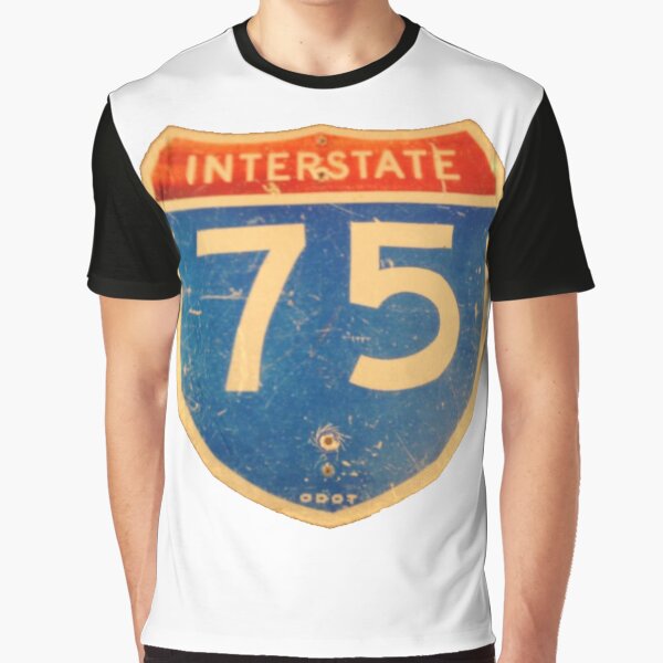 Ohio Interstate 75 (I75 or I-75) Sign Graphic T-Shirt