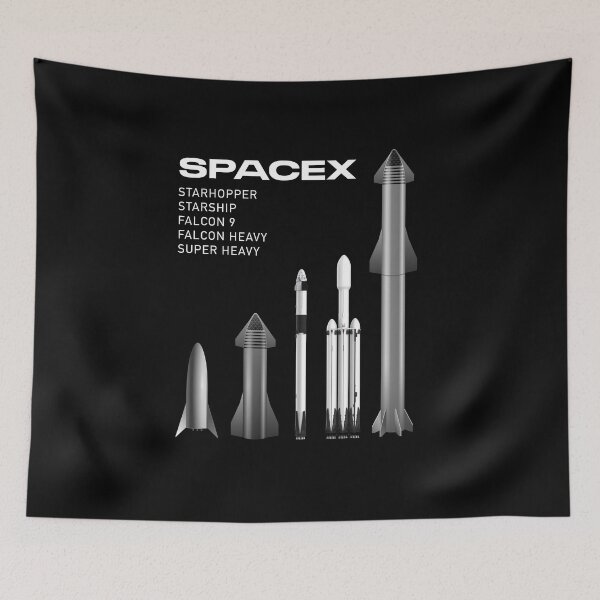 Item preview, SpaceX Rockets - Starship, Super Heavy, Falcon 9, Falcon Heavy Line Up designed and sold by circumbinary.