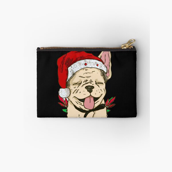 Item preview, Adorable Christmas French Bulldog Art – Festive Frenchie Dog in Santa Hat designed and sold by Vividality.