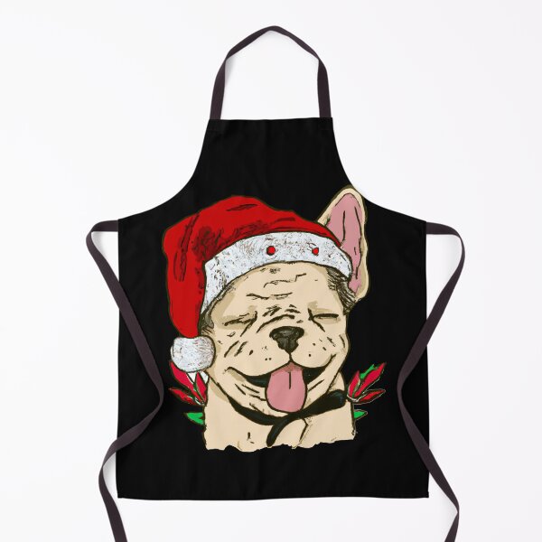 Item preview, Adorable Christmas French Bulldog Art – Festive Frenchie Dog in Santa Hat designed and sold by Vividality.