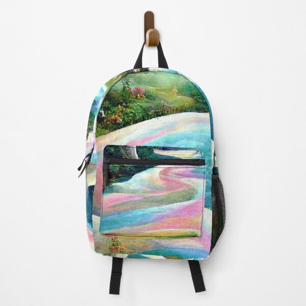 Artikelvorschau, Fairytale Rainbow River / Rainbow Lover Pastel Room Decor Pastel Rainbow Cloud Abstract Art Print entworfen und verkauft von PrincessArtwork.