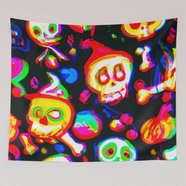 Artikelvorschau, Neon skull and bones pattern entworfen und verkauft von Bakesales.