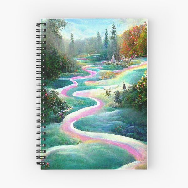 Item preview, Fairytale Rainbow River / Rainbow Lover Pastel Room Decor Pastel Rainbow Cloud Abstract Art Print designed and sold by PrincessArtwork.