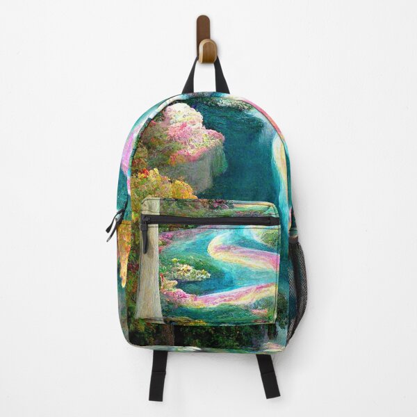 Artikelvorschau, Fairytale Rainbow River / Rainbow Lover Pastel Room Decor Pastel Rainbow Cloud Abstract Art Print entworfen und verkauft von PrincessArtwork.