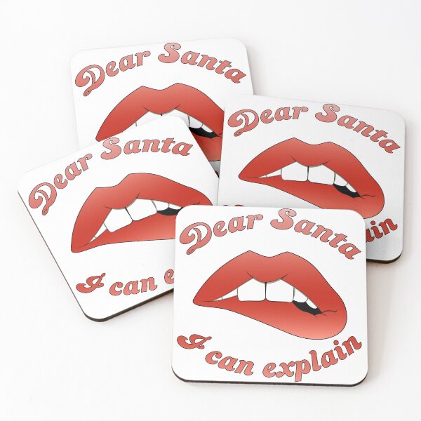 Item preview, Dear Santa i can explain | Sexy lip bite Christmas illustration designed and sold by ProdbyNiECO.