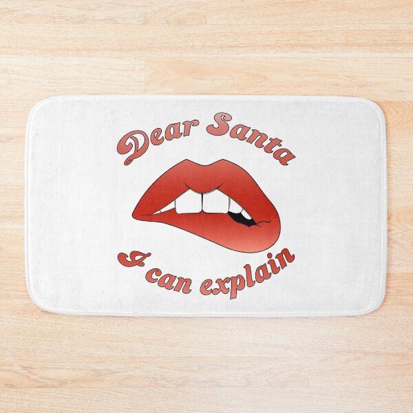 Item preview, Dear Santa i can explain | Sexy lip bite Christmas illustration designed and sold by ProdbyNiECO.