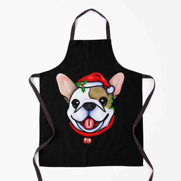 Item preview, Adorable Christmas French Bulldog Art – Festive Frenchie Dog in Santa Hat designed and sold by Vividality.