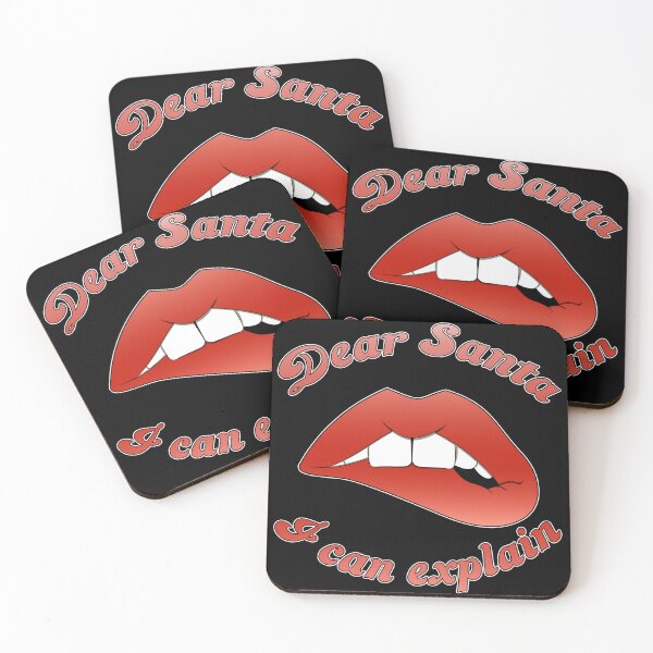 Item preview, Dear Santa i can explain | Sexy lip bite Christmas illustration designed and sold by ProdbyNiECO.