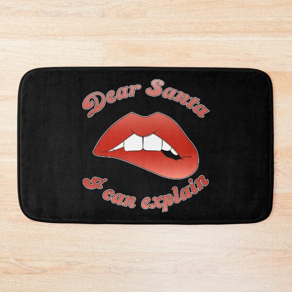Item preview, Dear Santa i can explain | Sexy lip bite Christmas illustration designed and sold by ProdbyNiECO.