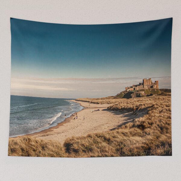 Item preview, Bamburgh Castle and beach - Colour photograph art print designed and sold by DestinationUK.