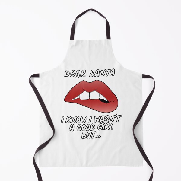Item preview, Dear Santa i know i wasn't a good girl but ... | Sexy lip bite Christmas illustration designed and sold by ProdbyNiECO.