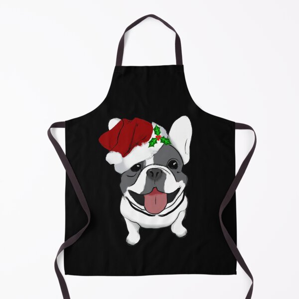 Item preview, Adorable Christmas French Bulldog Art – Festive Frenchie Dog in Santa Hat designed and sold by Vividality.