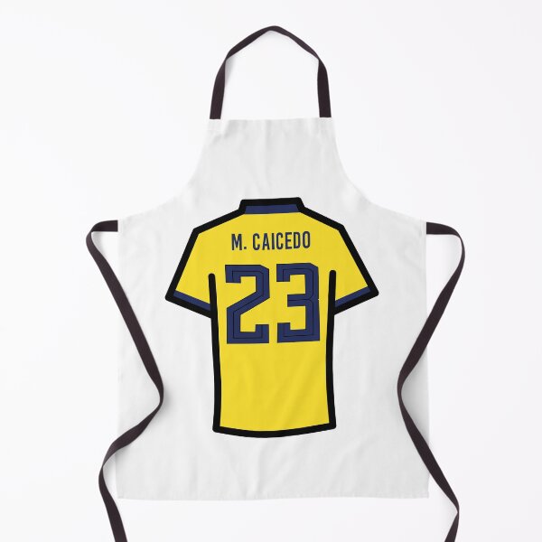 Item preview, Caicedo #23 ECU Yellow Blue 22 Football Jersey designed and sold by Millustgfx.