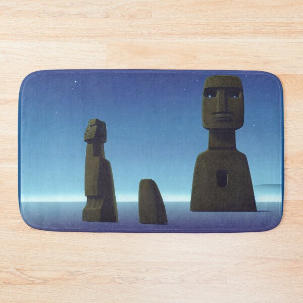 Item preview, Futuristic Moai at Night on Planet Easter designed and sold by Parco-Mizzo.