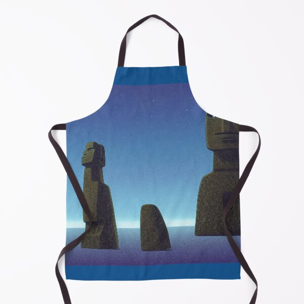 Item preview, Futuristic Moai at Night on Planet Easter designed and sold by Parco-Mizzo.