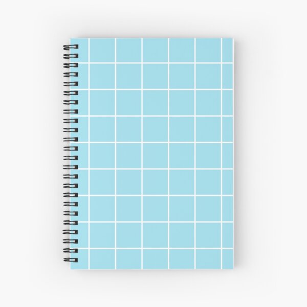 grid, white and pastel blue