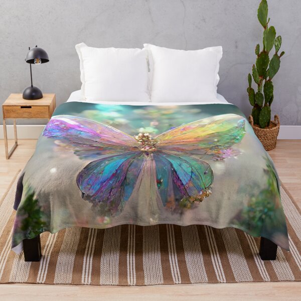 Item preview, Rainbow Crystal Butterfly Lover Room Decor Rainbow Waterfall Abstract Art Print designed and sold by PrincessArtwork.