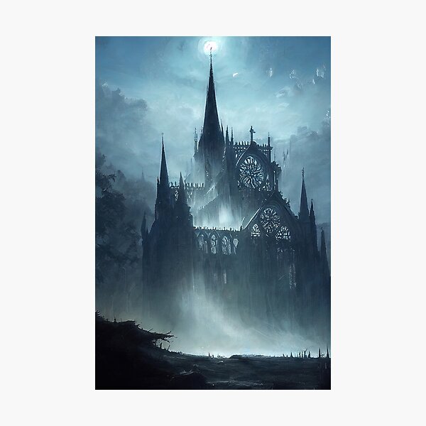 Item preview, Gothic Cathedral among the mountains designed and sold by AM FineArtPrints.