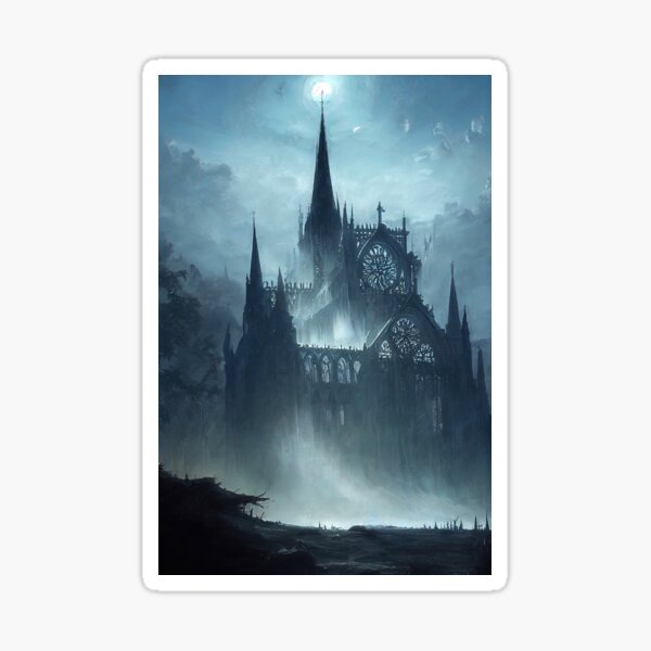 Item preview, Gothic Cathedral among the mountains designed and sold by AM FineArtPrints.