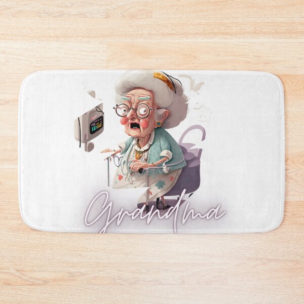Item preview, Cartoon Grandma Is In The Hospital Again Artwork Sticker designed and sold by TheCreativeFab.