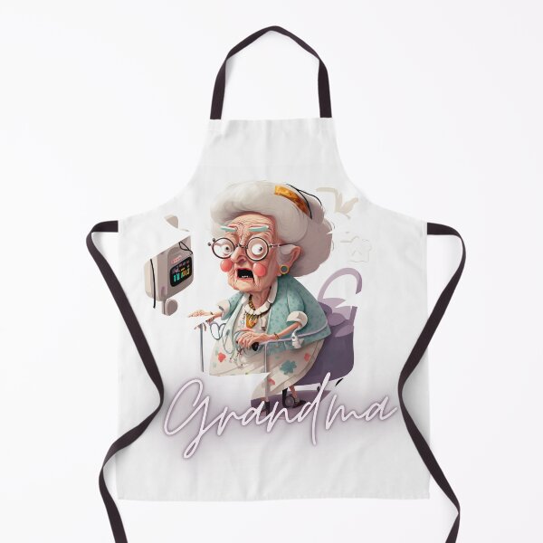 Item preview, Cartoon Grandma Is In The Hospital Again Artwork Sticker designed and sold by TheCreativeFab.