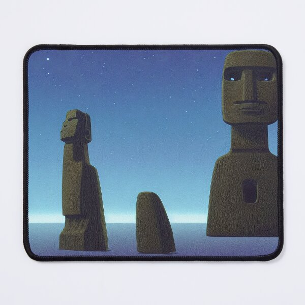 Item preview, Futuristic Moai at Night on Planet Easter designed and sold by Parco-Mizzo.