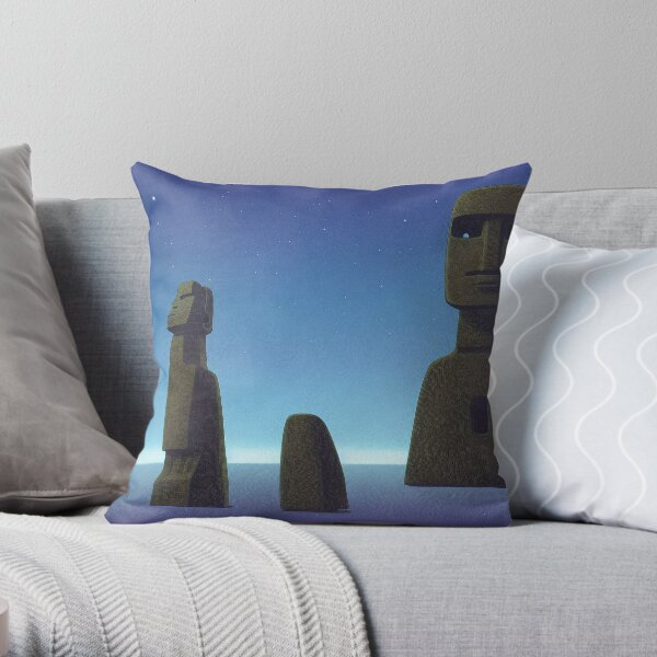 Moai Emoji Pillows & Cushions for Sale