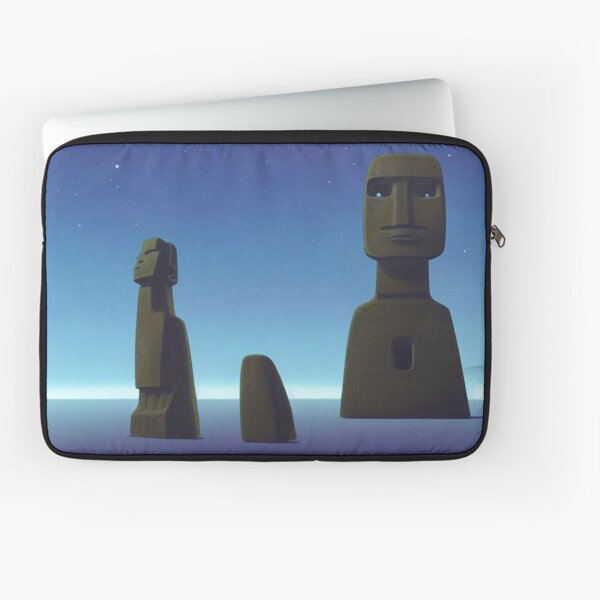 Moai Emoji Laptop Sleeves for Sale