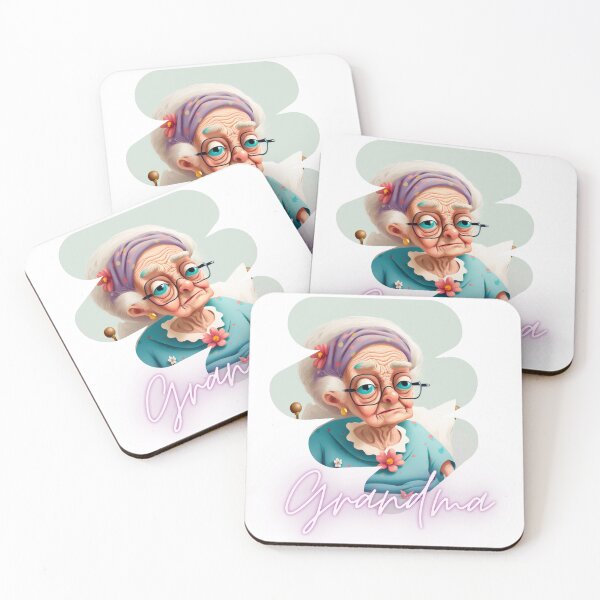 Item preview, Funny Portrait Grandma Is In The Hospital Again Artwork Sticker designed and sold by TheCreativeFab.