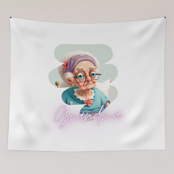 Item preview, Funny Portrait Grandma Is In The Hospital Again Artwork Sticker designed and sold by TheCreativeFab.
