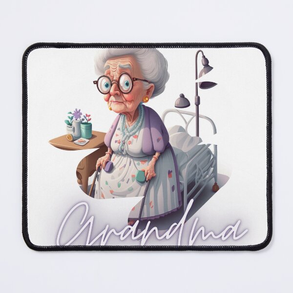 Item preview, Sad Grandma Is In The Hospital Again Artwork Sticker designed and sold by TheCreativeFab.
