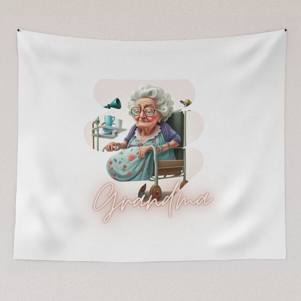 Item preview, Smart Grandma Is In The Hospital Again Artwork Sticker designed and sold by TheCreativeFab.