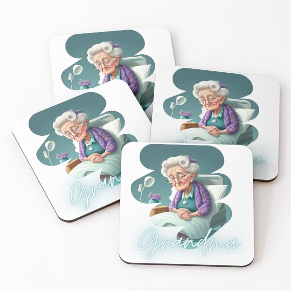 Item preview, Sad Mood Grandma Is In The Hospital Again Artwork Sticker designed and sold by TheCreativeFab.