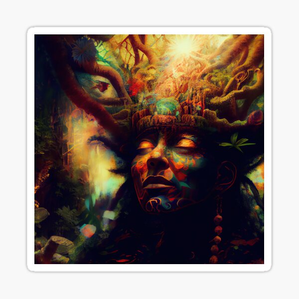"Shaman portrait" Sticker for Sale by CEVmemories | Redbubble