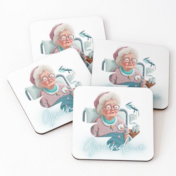 Item preview, Lonely Grandma Is In The Hospital Again Artwork Sticker designed and sold by TheCreativeFab.