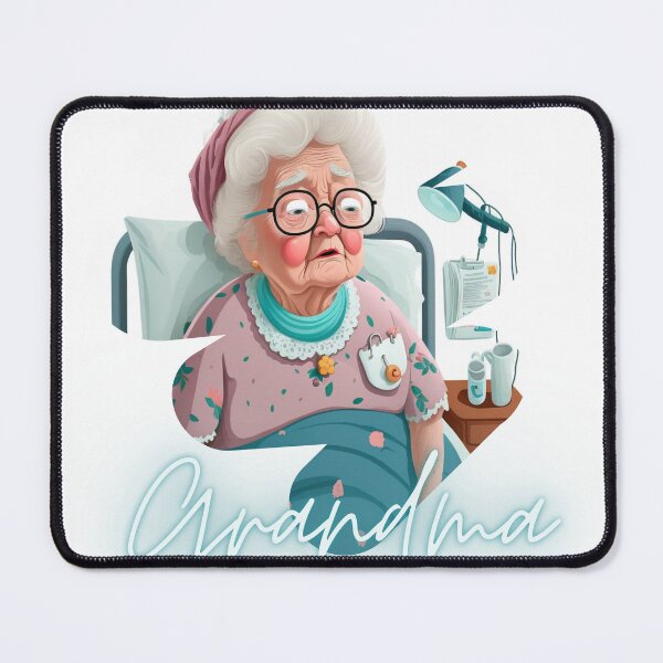Item preview, Lonely Grandma Is In The Hospital Again Artwork Sticker designed and sold by TheCreativeFab.