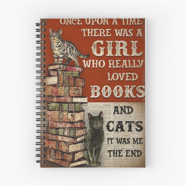 Item preview, One upon a time there was a girl who really loved books and cats designed and sold by NanLeArt.