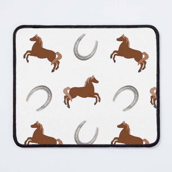 Item preview, Brown Horse and grey horseshoes for kids or horse riding lovers designed and sold by Diavers-store.