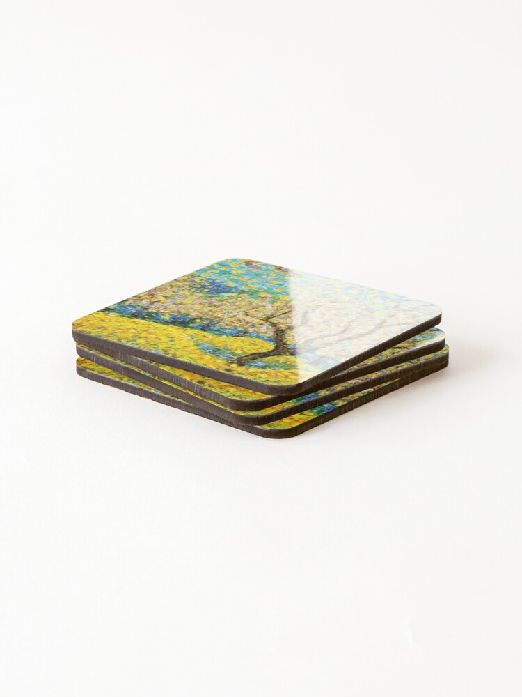 Thumbnail 4 of 5, Coasters (Set of 4), Spring Flower Tree designed and sold by cation-studio.