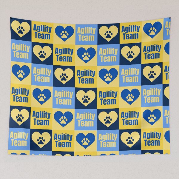 Item preview, Agility team in blue and yellow with a heart designed and sold by PausePapote.